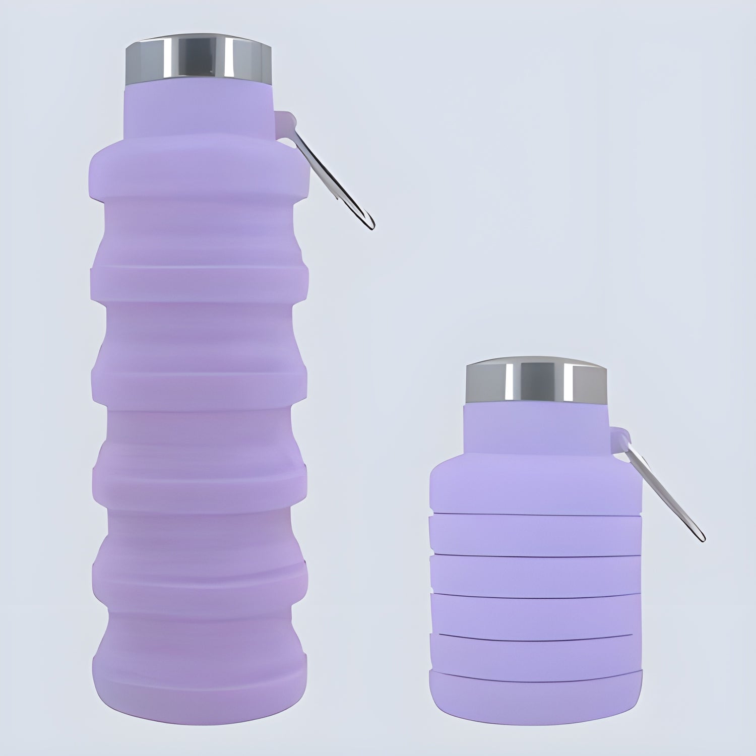 Purple Portable Collapsible Water Bottle for Outdoor Summer Events